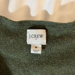 J.Crew green collarless sweater blazer!